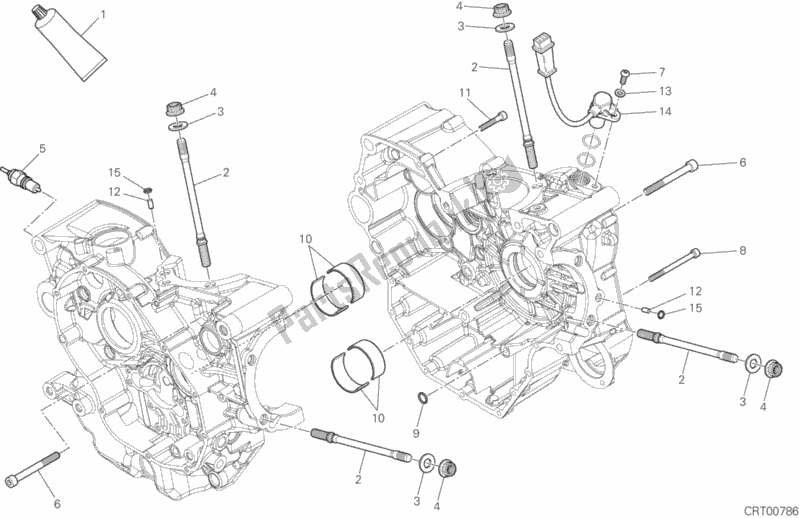 Tutte le parti per il 10a - Coppia Semicarter del Ducati Multistrada 950 Brasil 2018